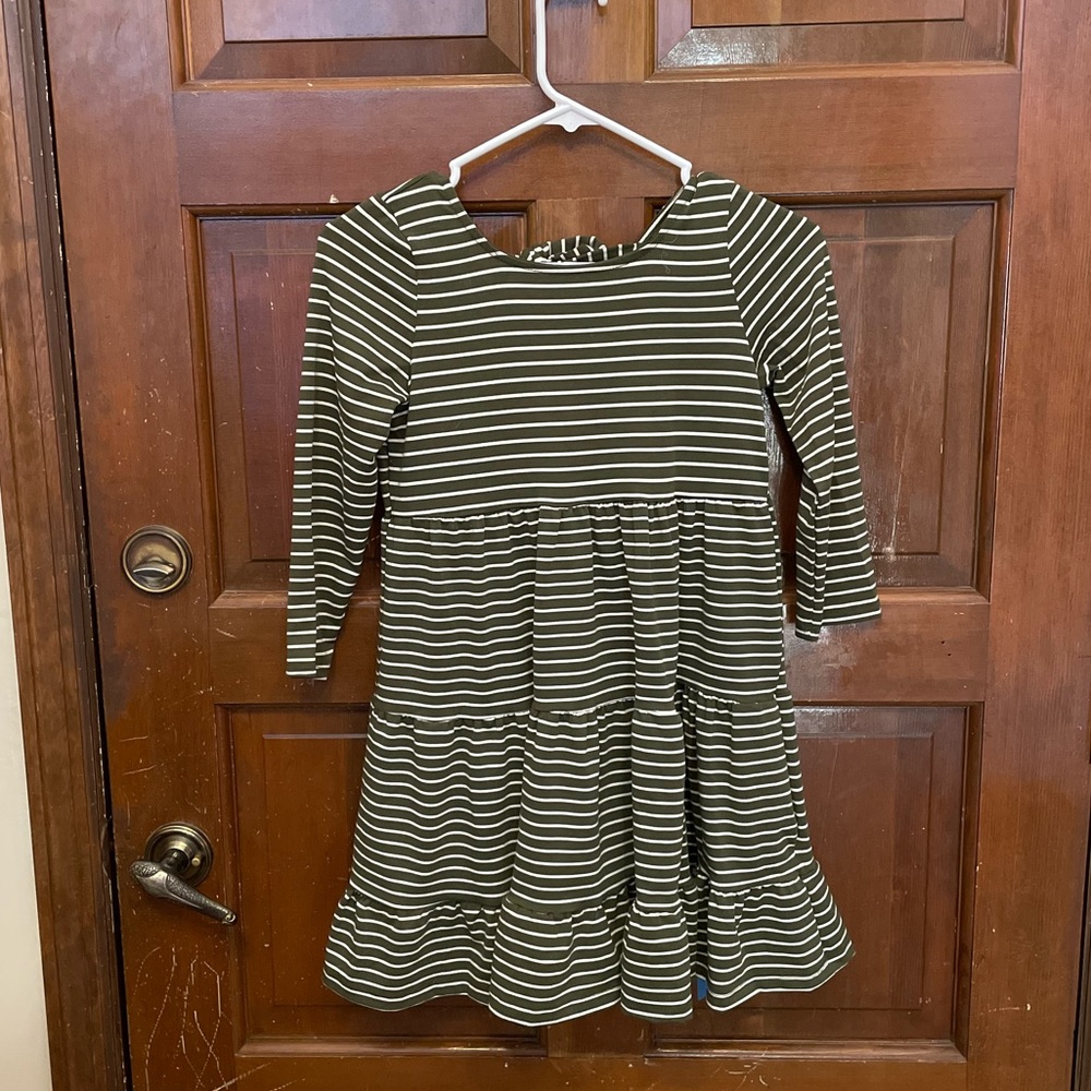 Girls Striped Cotton Dress